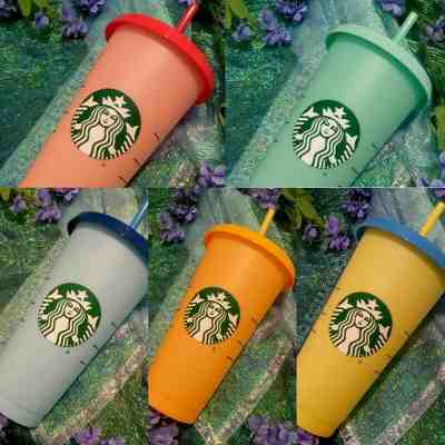 NEW Starbucks Reusable Cup Venti Tumbler COLOR CHANGING 2019 24oz  *YOU CHOOSE* - Sold on eBay Jun, 5th 2019 for $25.00