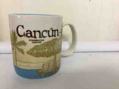 Starbucks Mug Cancun Mexico Global Icon City Series 16 Oz Blue Interior Beach  - Sold on eBay May, 29th 2019 for $19.99