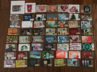 Lot 85 STARBUCKS Cards + Sleeves Canada French English Die Cut Holiday No Dupes - Sold on eBay May, 10th 2019 for $26.95