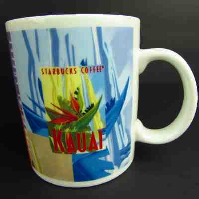 Estate Kauai Hawaiian Starbucks Coffee Cup 2001 Hawaii Stamp Mug Series - Sold on eBay May, 26th 2019 for $38.95