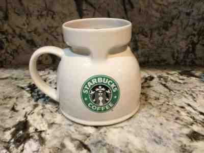 Starbucks Coffee RARE Mermaid Siren Logo Chubby White Ceramic Travel Mug 20 0z - Sold on eBay May, 14th 2019 for $29.20