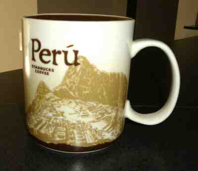 Starbucks Peru Global Icon Collector Series Coffee Mug/Cup 16 oz - Sold on eBay May, 25th 2019 for $39.95