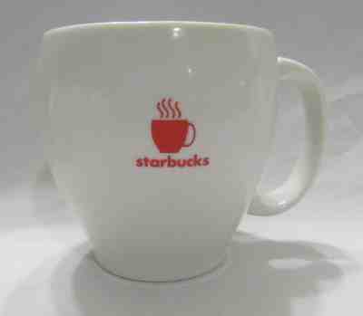 Starbucks Abbey Red Band Stripe Coffee Mug Tea Cup 2004 Abby Steaming Cup  - Sold on eBay May, 28th 2019 for $16.98