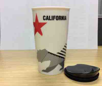 RARE 2015 California Bear Starbucks Collectible Coffee Travel Mug 12oz Ceramic - Sold on eBay Jun, 5th 2019 for $25.00