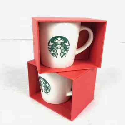 STARBUCKS 3oz Lot of 2 Demitasse Cup 2015 Expresso White Green NIB NEW - Sold on eBay Jun, 4th 2019 for $29.49