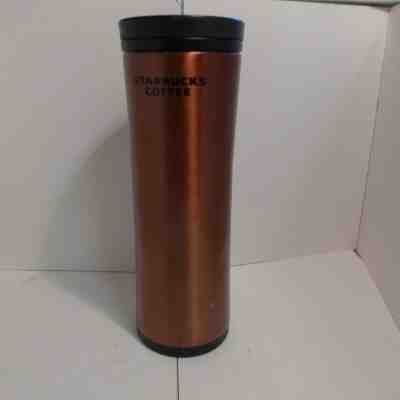 2009 Starbucks 16 oz Stainless Steel Coffee Tumbler Metallic Brown Cup HTF Mug  - Sold on eBay May, 23rd 2019 for $19.99