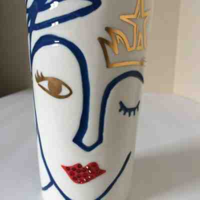 STARBUCKS 2016 Ceramic Travel Tumbler Mug SIREN Mermaid Swarovski Crystal Lips - Sold on eBay Jun, 5th 2019 for $29.99