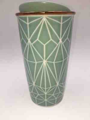 Rare Starbucks 2017 Green Diamonds Double Wall  Travel Ceramic Tumbler 12 Fl - Sold on eBay Jun, 4th 2019 for $36.00
