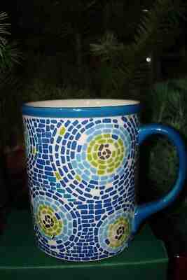 New Starbucks Mosaic Coffee Blue  Mug 2008 - Sold on eBay Jun, 3rd 2019 for $18.89