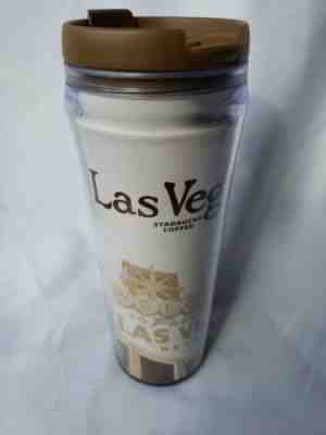 Starbucks Coffee Las Vegas Sign 12 oz Travel Tumbler Cup Mug 2008 Screw Top Lid - Sold on eBay May, 24th 2019 for $22.77
