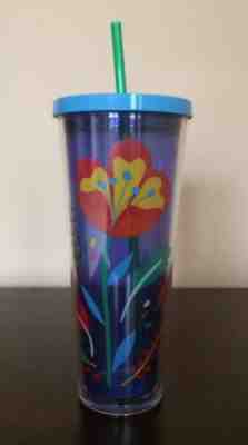 Starbucks 2018 Cold Cup Summer Flower Blue Tumbler 24 oz - Sold on eBay May, 27th 2019 for $23.95