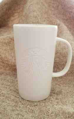 2014 STARBUCKS White MERMAID Embossed MUG Cup TALL 16 oz MATTE - Sold on eBay Jun, 4th 2019 for $22.99