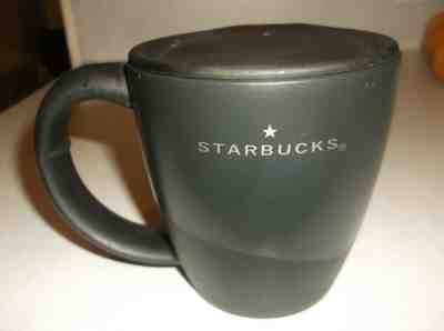 Starbucks Barista 2001 Black Travel Coffee Mug Cup Plastic Rubber Bottom Set Lid - Sold on eBay May, 30th 2019 for $24.99