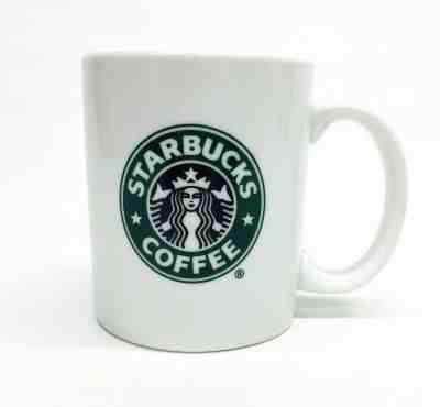 2006 Starbucks 12 oz Coffee Mug Cup Brilliant White w/ Green Mermaid Siren Logo - Sold on eBay Jun, 5th 2019 for $19.99