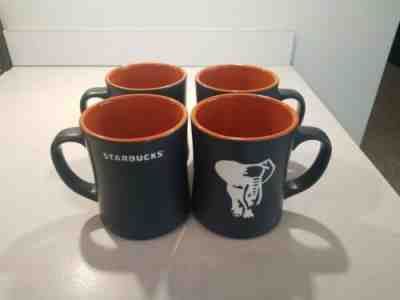 Starbucks Kenya Elephant 16oz Mug 2011 Black Orange Laser Etched 4pc.  - Sold on eBay May, 25th 2019 for $24.00