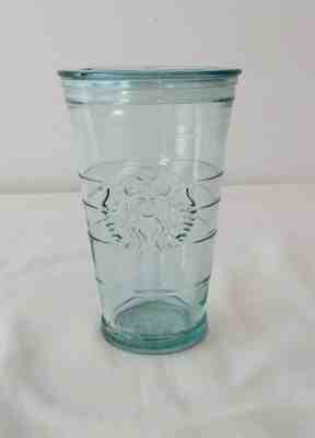 Starbucks Recycled Glass Tumbler 16 Oz Cup Lid Green Cold To Go Grande Spain  - Sold on eBay Jun, 5th 2019 for $15.00