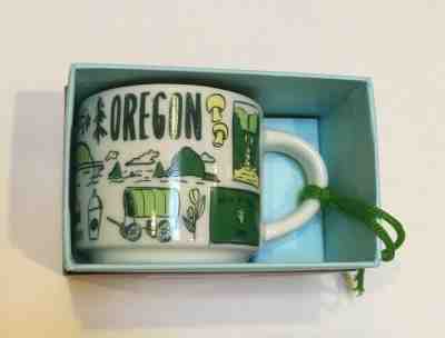 NIB Starbucks 2oz OREGON BEEN THERE Espresso cup Ornament Mini mug - Sold on eBay May, 25th 2019 for $17.99