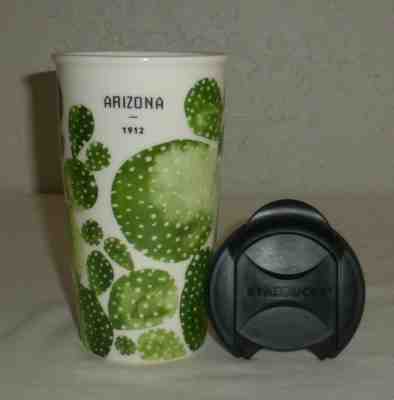 Starbucks Coffee 2017 Arizona Cactus Ceramic 12 oz Double Wall Travel Tumbler - Sold on eBay May, 27th 2019 for $15.00