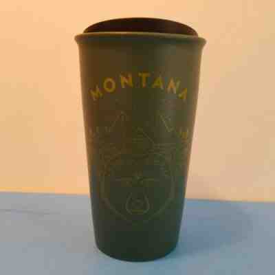 NWT Starbucks MONTANA Ceramic Double wall DW Tumbler travel mug Original Grizzly - Sold on eBay May, 29th 2019 for $79.00