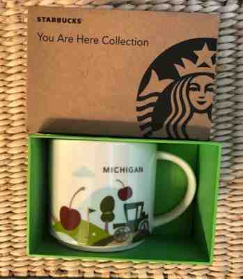 Starbucks Michigan you Are Here Coffee Mug Cup 14 Oz Collection 2015 New In Box - Sold on eBay Jun, 4th 2019 for $19.99