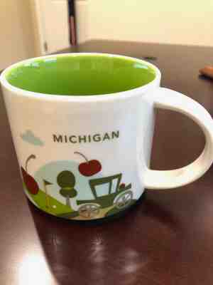 Starbucks MICHIGAN "You Are Here" Collection 14oz Coffee Mug Cup NEW Out of Box - Sold on eBay Jun, 4th 2019 for $19.95