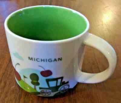 Starbucks 14 oz MICHIGAN You Are Here Green Mug Coffee Cup 2015 No Box - Sold on eBay May, 24th 2019 for $15.00