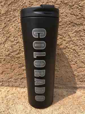 Starbucks Colorado Matte Black Stainless Steel Tumbler 20 oz Custom - Sold on eBay May, 27th 2019 for $56.89