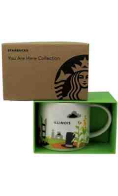 LAST ONE!! NEW ,STARBUCKS MUGS YOU ARE HERE COLLECTION ILLINOIS  14 oz. - Sold on eBay May, 28th 2019 for $20.99