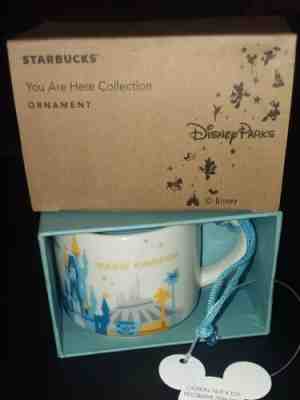 Starbucks 1st DisneyWorld "MAGIC KINGDOM" Ornament Mini Demitasse Mug N/B '17 - Sold on eBay Jun, 5th 2019 for $28.50