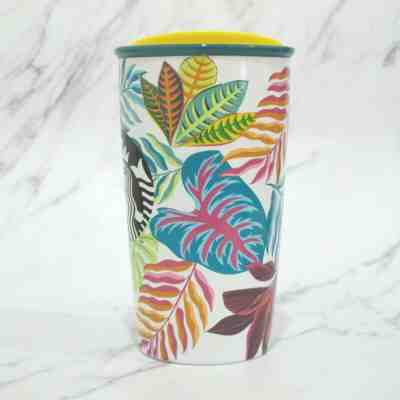 Starbucks Mug Tropical Leaf Double Wall Mug 12 oz.Thailand, Free Tracking