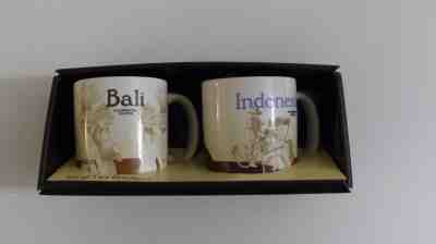  RARE! STARBUCKS SET OF TWO CERAMIC Bali and Indonesia  DEMITASSE 3 OZ  - Sold on eBay May, 25th 2019 for $40.00