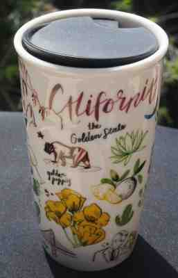 Starbucks 2018 Limited Edition California Ceramic Double Walled 12 oz Tumbler - Sold on eBay Jun, 3rd 2019 for $32.95