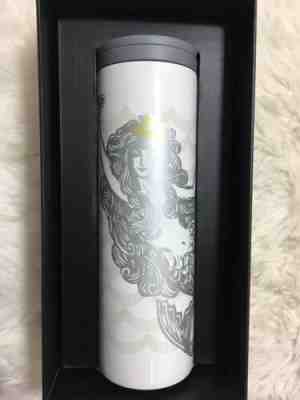 Limited Edition Starbucks Philippines Mermaid Metal Tumbler Thermos W/ Lid - Sold on eBay May, 26th 2019 for $33.74