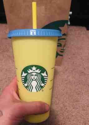 Starbucks COLOR CHANGING 1 SINGLE Cold Cup 24oz Citron-Emerald IN HAND* - Sold on eBay Jun, 5th 2019 for $15.00