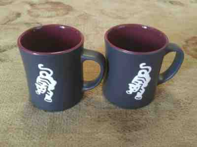 STARBUCKS COFFEE MUG 16 Oz SUMATRA TIGER CAT CUP SET OF 2 AFRICA 2012 MAROON - Sold on eBay May, 26th 2019 for $26.99