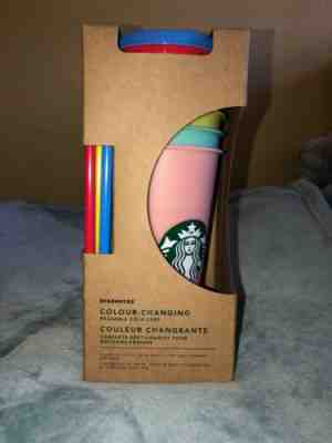 Starbucks Color Changing Reusable Cups 5 Pack Cold Cups - Limited Edition - Sold on eBay May, 26th 2019 for $63.00