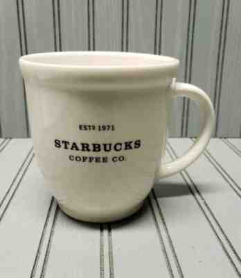 2007 Oversized Starbucks Coffee Mug Cup Barista White Black Estd 1971 - Sold on eBay May, 1st 2019 for $20.00