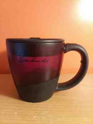 Starbucks Barista 2001 Red Travel Mug 12oz Plastic Rubber Bottom - Sold on eBay May, 30th 2019 for $23.00