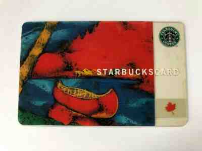 2003 Red Canoe Maple Leaf Tree Landscape Pond Starbucks Gift Card No Value - Sold on eBay May, 2nd 2019 for $15.00