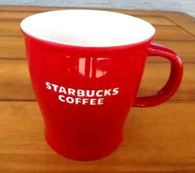 2008 Starbucks Red Embossed "Starbucks Coffee" Cocoa Tea Coffee Mug-Ships Free - Sold on eBay May, 24th 2019 for $19.99