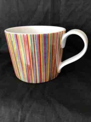 2008 Starbucks Porcelain Coffee Mug 13oz. Multicolored Rainbow Stripes - Sold on eBay May, 2nd 2019 for $17.99