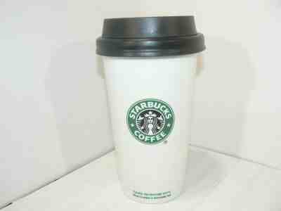 Starbucks 12oz Travel to go Coffee Cup Double Wall Ceramic Original Logo 2009 - Sold on eBay Apr, 12th 2019 for $18.00