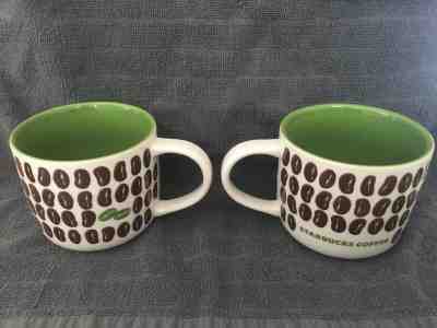 Two Starbucks Coffee Bean Mugs 2009 New Bone China Nouvelle Porcelaine D'os 12Oz - Sold on eBay Mar, 18th 2019 for $20.00