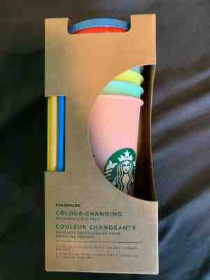 Starbucks Color Changing Reusable Cold Cup Tumblers 24oz Venti Set Of 5 Cups NEW - Sold on eBay Jun, 20th 2019 for $50.00
