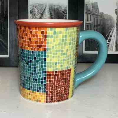 STARBUCKS COFFEE 2002 Barista Mosaic Tile Large Coffee Mug ~ Multicolor ~ EUC - Sold on eBay Jun, 20th 2019 for $22.22