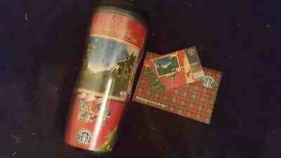 STARBUCKS MINT 2005 Hawaii Mele Kalikimaka Gift Card w/Matching Sleeve & Tumbler