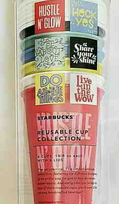 Starbucks Limited Edition Reusable Cups 2017 Collection with Lids  6 Travel Cups - Sold on eBay Jun, 20th 2019 for $27.60