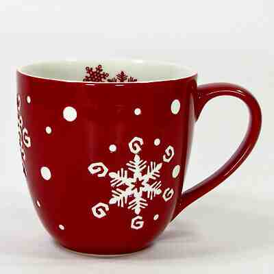 Starbucks Coffee SNOWFLAKE 16oz Mug Cup Holiday 2007 Red Christmas Debossed - Sold on eBay Jun, 20th 2019 for $39.95