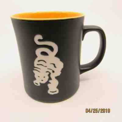 STARBUCKS 2011 COFFEE CUP MUG TIGER Black Matte w/Orange Lazer Etched 12 oz.  - Sold on eBay Jun, 20th 2019 for $15.00
