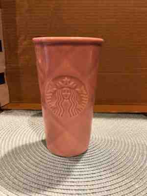 Starbucks Pink Double Wall Ceramic Travel Mug with Ceramic Lid TUMBLER - Sold on eBay Jun, 20th 2019 for $15.99